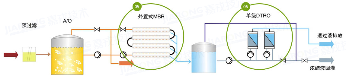 垃圾滲濾液處理工藝，單級DTRO工藝